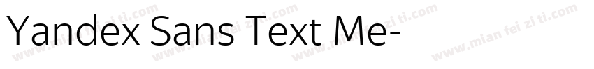 Yandex Sans Text Me字体转换